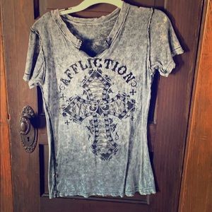 Affliction reversible shirt